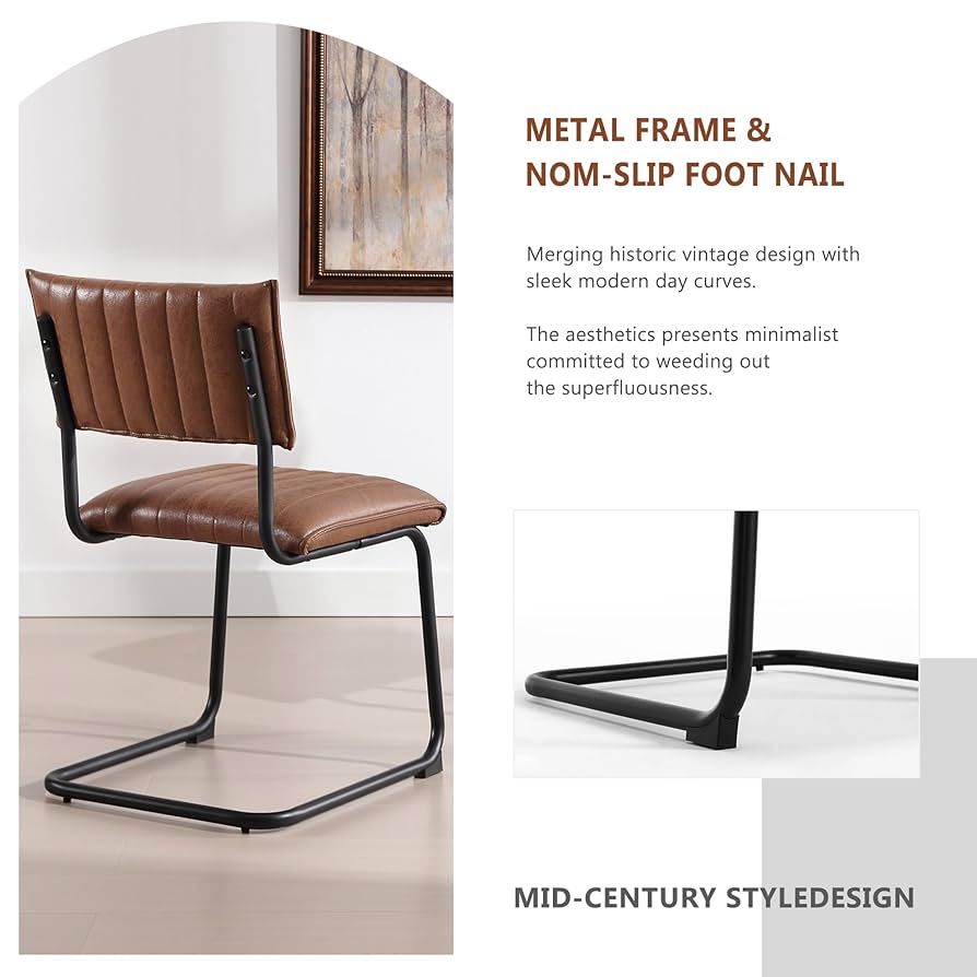 old maison chair ② Amazon.com - BV Vintage Suede Mid Century Dining Chairs Set